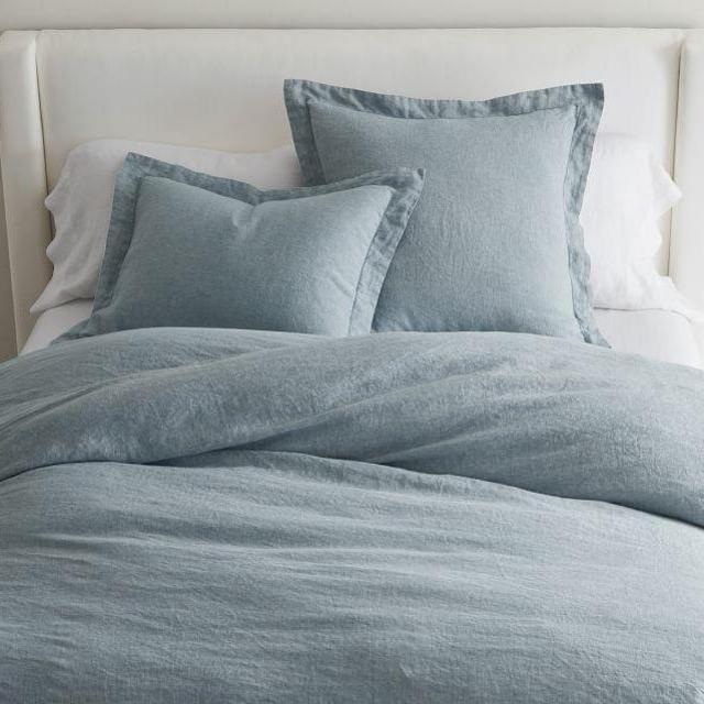 Belgian Flax Linen Duvet Cover, Chambray, King
