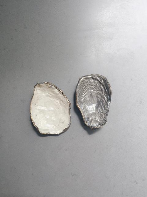 Oyster Shell Salt Cellar - Gray