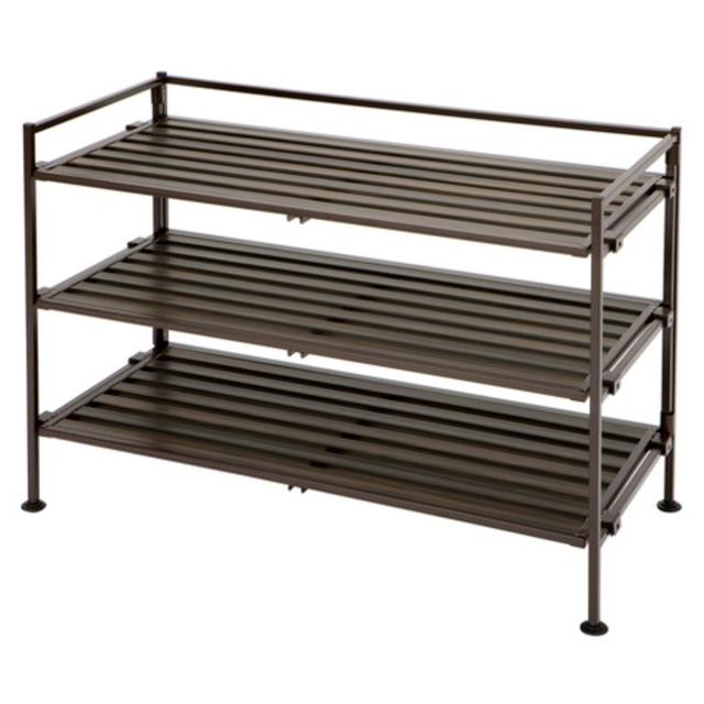 Seville Classics Utility Shoe Rack - Brown product details page