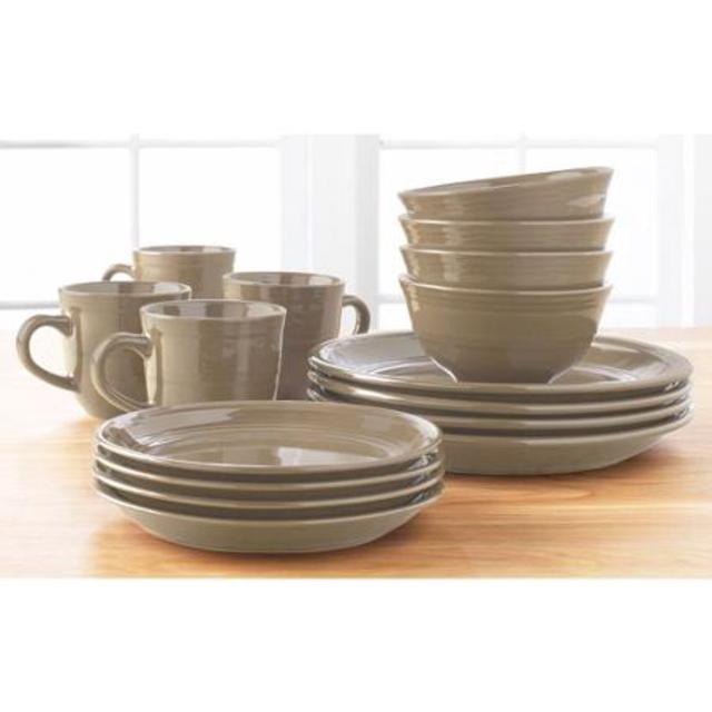16-Piece Dinnerware Set, New Mushroom