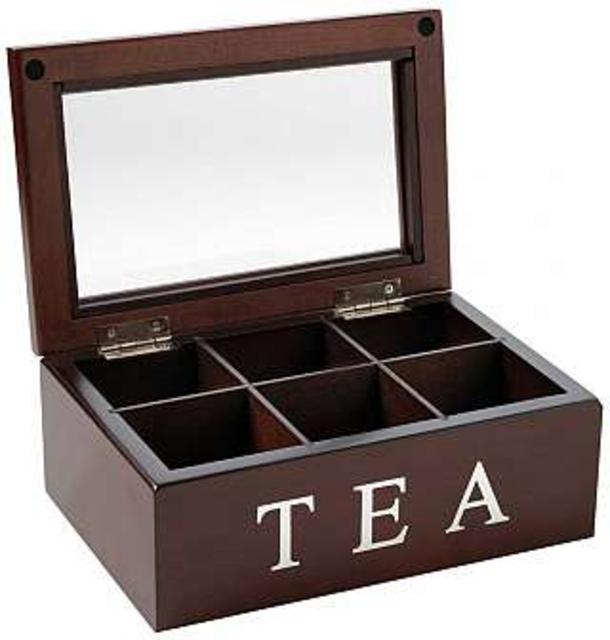 Wooden Tea Box - 6 Compartments