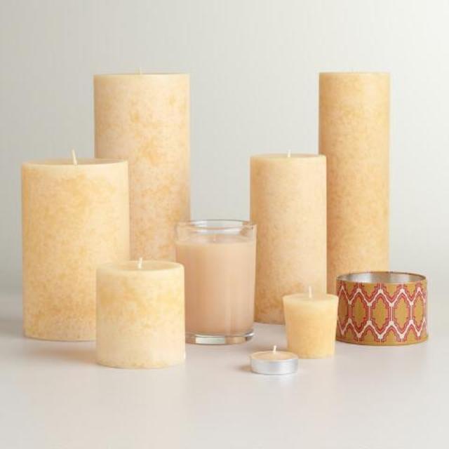 3" x 3" Indian Sandalwood Pillar Candle