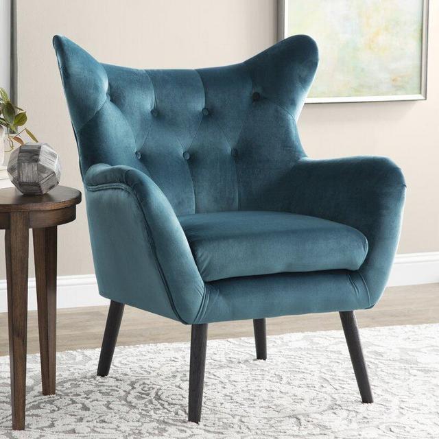 Bouck 30" Wide Tufted Velvet Wingback Chair