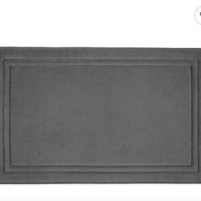 Simply Essential™ Memory Foam 21" x 34" Bath Mat in Charcoal