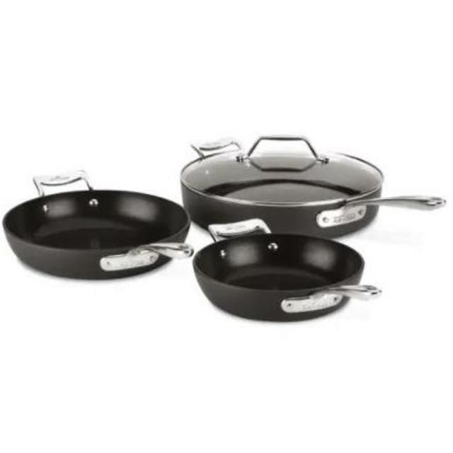 HA1 Hard Anodized Nonstick Fry Pan Cookware Set, 5 piece set