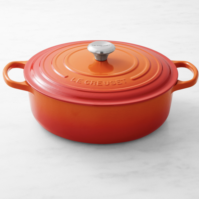 Le Creuset Enameled Cast Iron Signature Round Dutch Oven, 5.5 qt., Oyster
