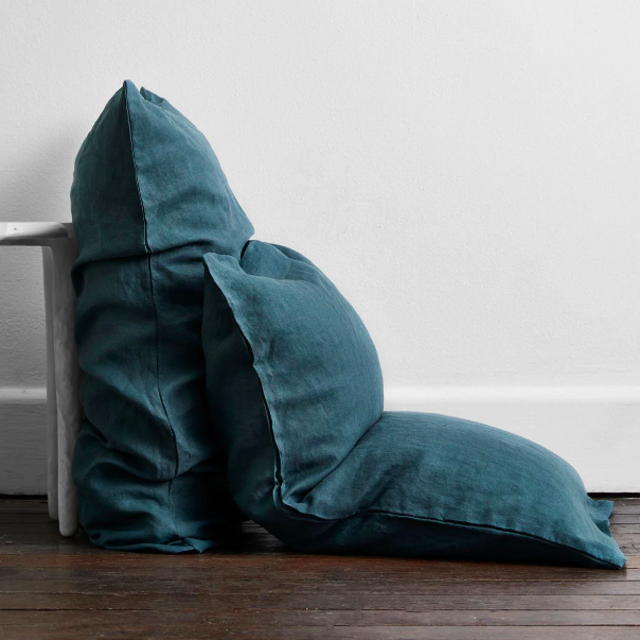 Petrol 100% French Flax Linen Pillowcases (Set of Two)