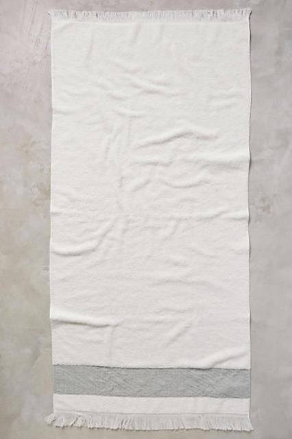 Linen-Edged Washcloth in Dark Grey