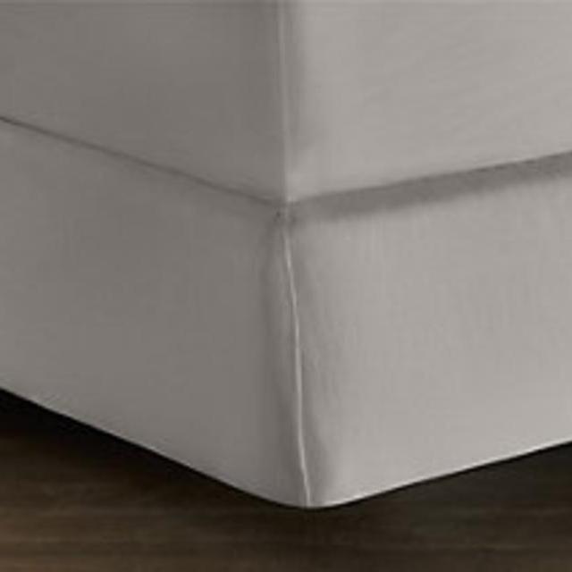 King Sized Stonewashed Belgian Linen Box-Spring Cover in Fog