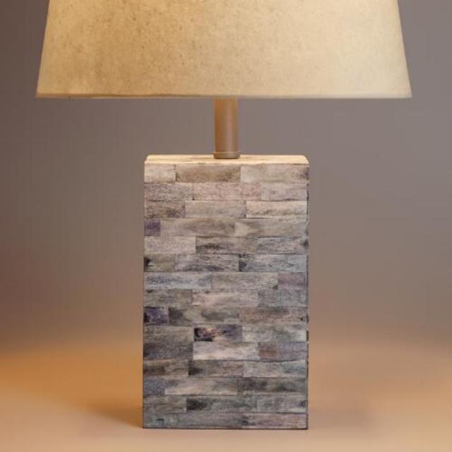 Bone Tile Table Lamp Base