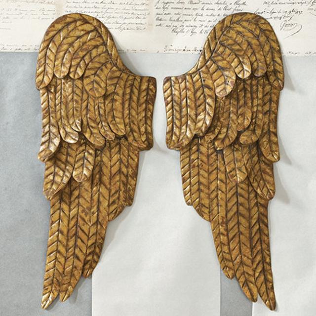 Angel Wings Wall Plaque - Set of 2