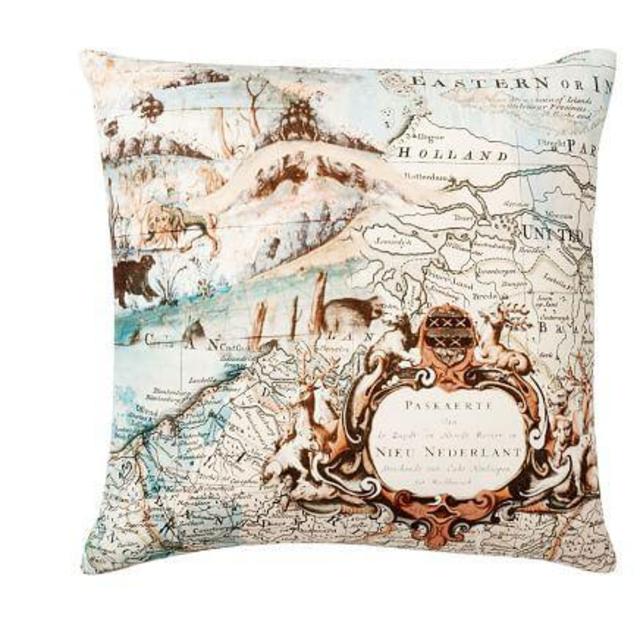 Karala Map Print - 18" Pillow Cover