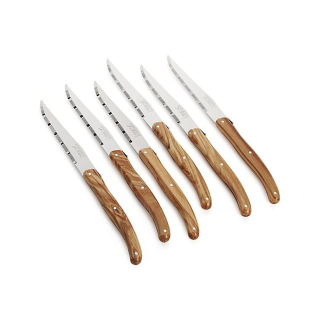 Laguiole Olivewood Steak Knives Set of 6