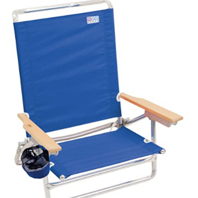 Rio Beach Classic 5 Position Lay Flat Folding Beach Chair