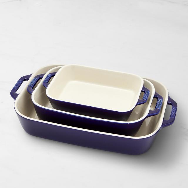 Staub Stoneware 3-Piece Rectangular Baking Dish Set