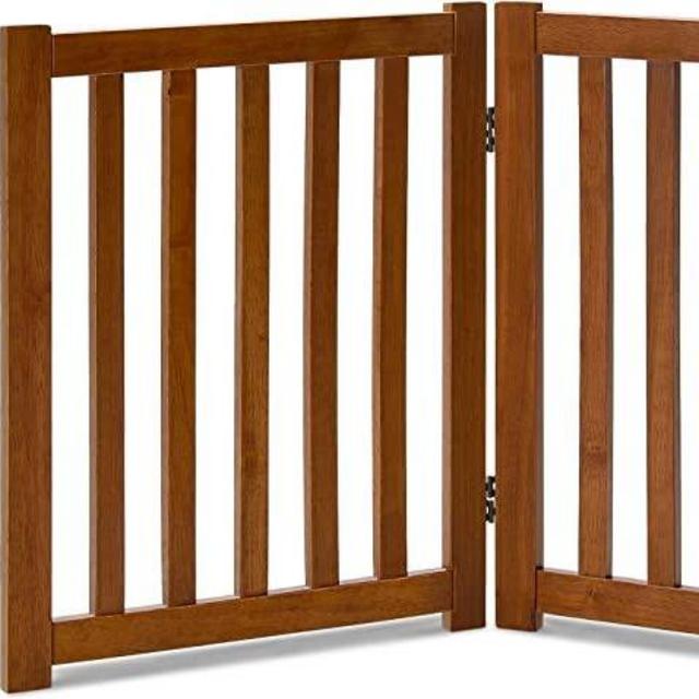 Oak Wood Freestanding Pet Gate