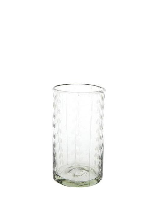 Clear Tall Leaves Glass