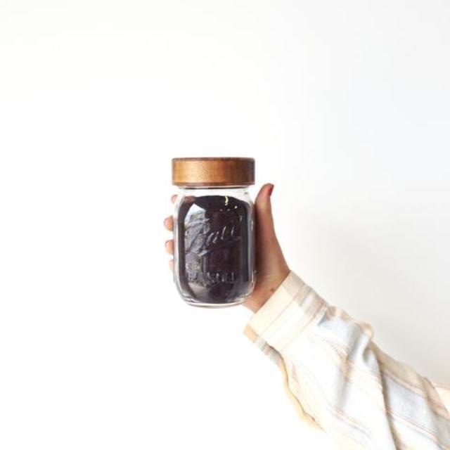 Bamboo Mason Jar storage lids- Handmade in the USA (blonde regular mouth)