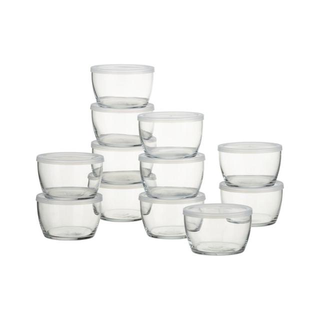 Lidded Bowl with Clear Lid Set of 12