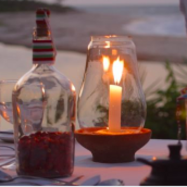 Dinner on beach