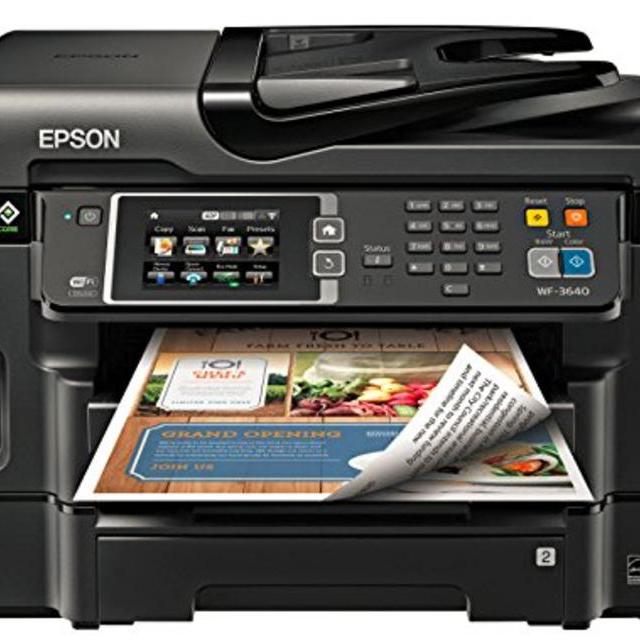 Epson WorkForce WF-3640 Printer + Ink and Paper