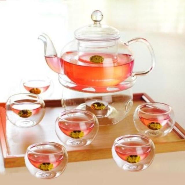 Kendal tea maker teapot with a warmer and 6 tea cups