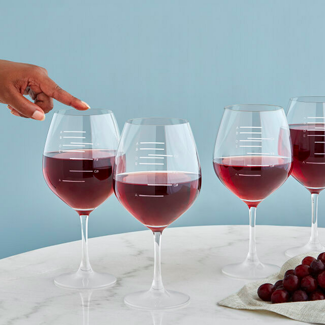 Major Scale Musical Wine Glasses - Set of 2