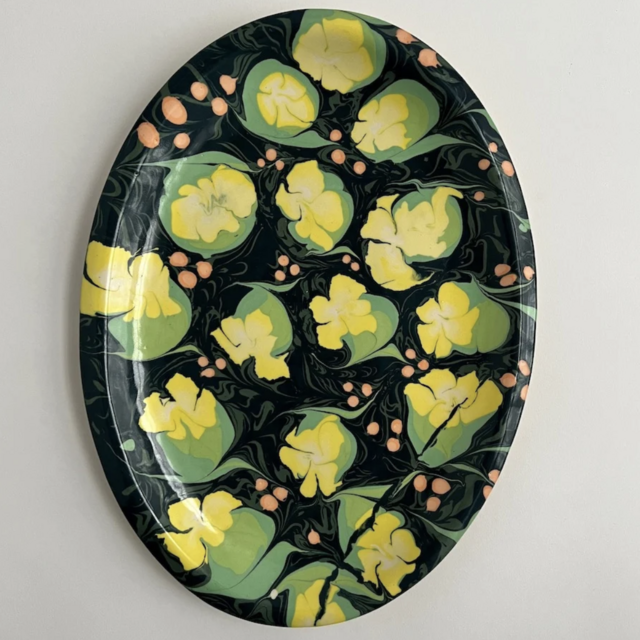 Morgan Levine Deep Sea Floral Ceramic Platter