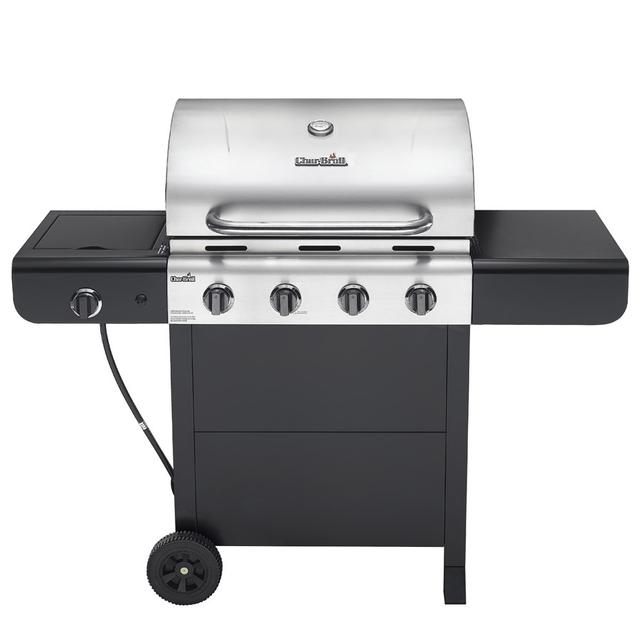 Char-Broil Advantage Black/Stainless 4-Burner (32,000-BTU) Liquid Propane Gas Grill with Side Burner
