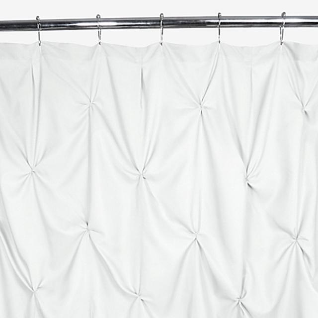 Park B. Smith Pouf Shower Curtain in White