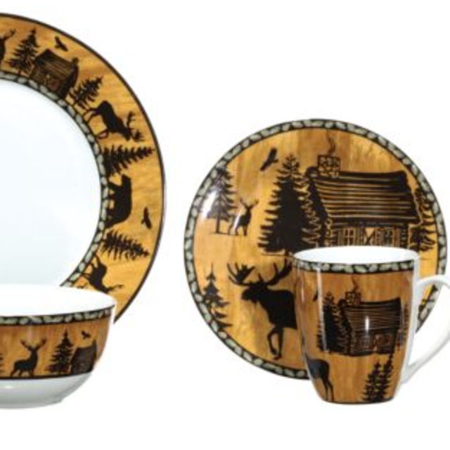 Wilderness Retreat 16-Piece Dinnerware Set