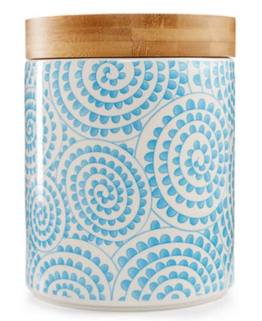 Certified International Chelsea Collection Aqua Swirl Canister