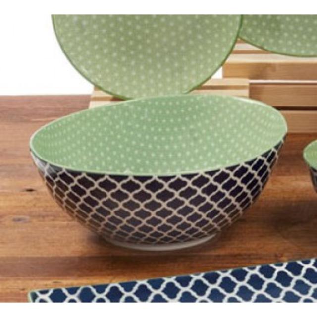 Certified International's Chelsea Mix & Match Oval Serving Bowls: Quatrefoil Oval Bowl - 8.25"