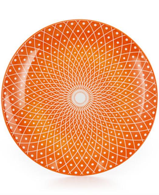 Certified International Chelsea Collection Porcelain Aqua Swirl Dessert Plate