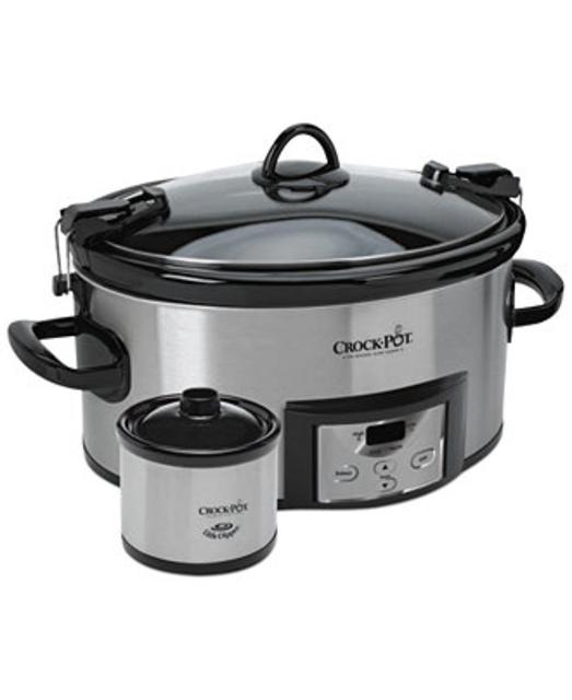 Crock-Pot SCCPVL619-S-A Programmable Cook & Carry with Little Dipper Warmer, 6 Qt.