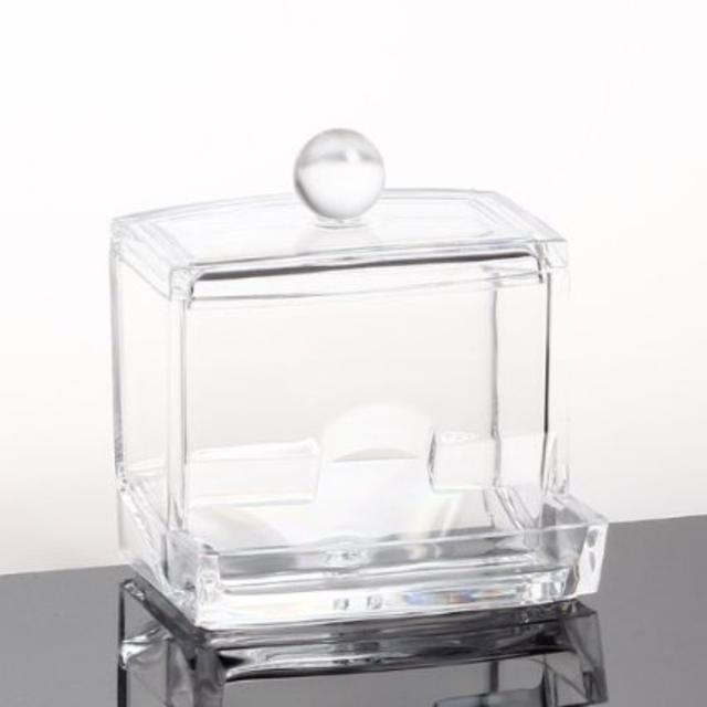 Crystal Clear Acrylic Cotton Ball/swab Box