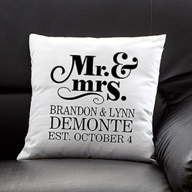 The Happy Couple Personalized Throw Pillow