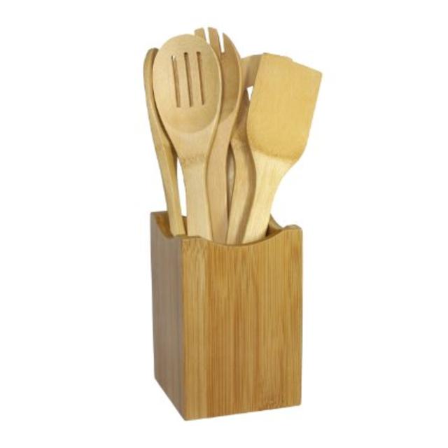 Oceanstar Bamboo Cooking Utensil Set, 7-Piece