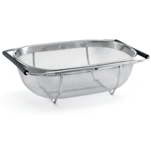 Polder 6631-75 Stainless-Steel Sink Strainer with Extending Rubber-Grip Arms