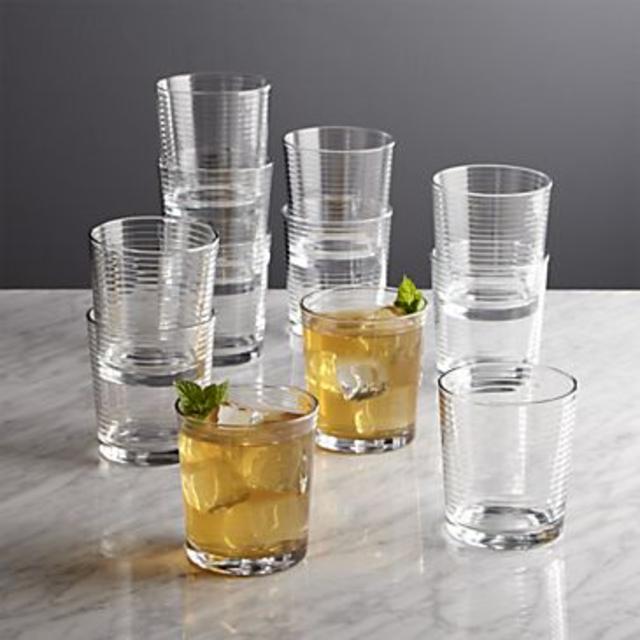 Set of 12 Rings Double Old-Fashioned Glasses