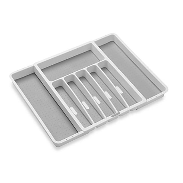 madesmart® Expandable Cutlery Tray in White/Grey
