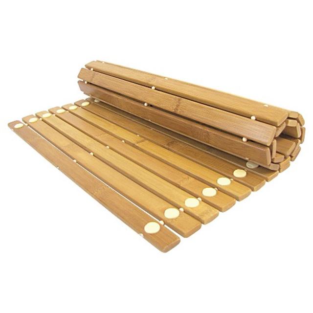 Product description page - Bamboo Step Out Bath Mat - Wood - Spa Sensations