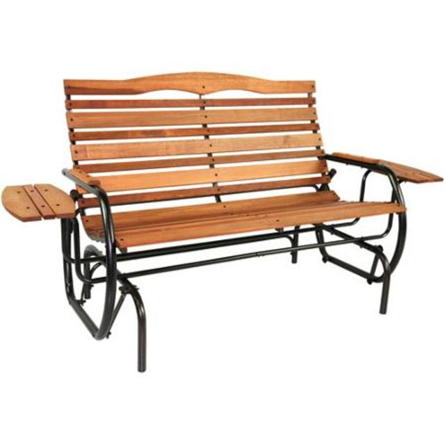Jack Post CG-12Z 71" x 30" x 37" Wood Glider with Tray