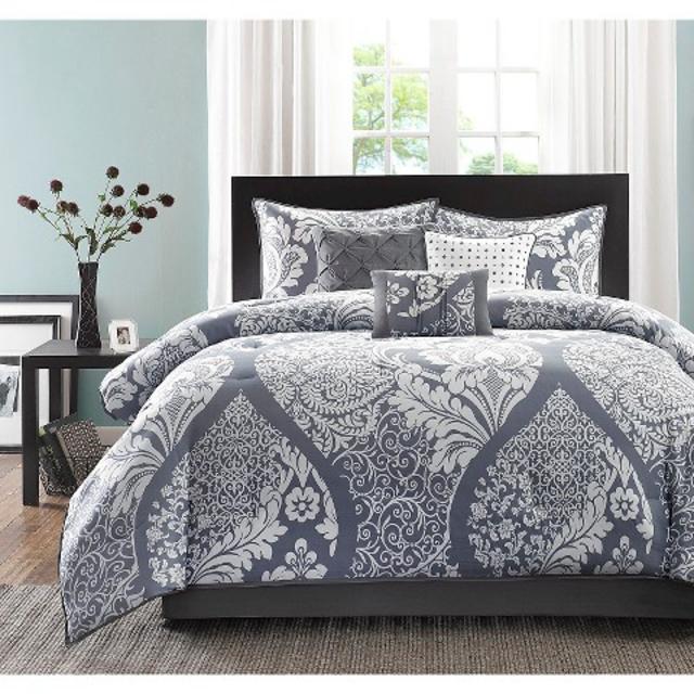 Queen Size Adela 7 Piece Printed Comforter Set product details page