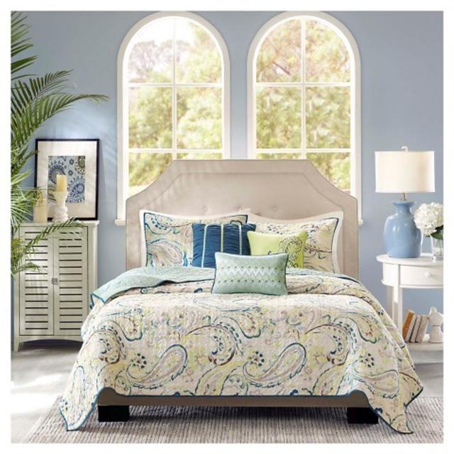 Queen Size Helena 6 Piece Quilted Coverlet Set product details page