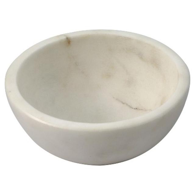 Thirstystone Round Marble Dip Bowl - White