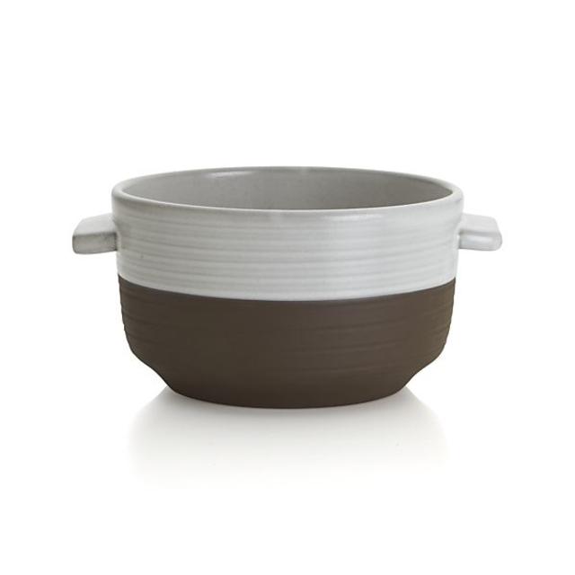 Studio Dark Clay Soup Bowl with Handles