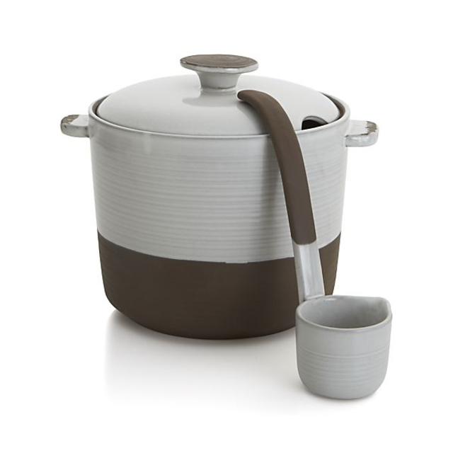 Studio Dark Clay Tureen with Ladle