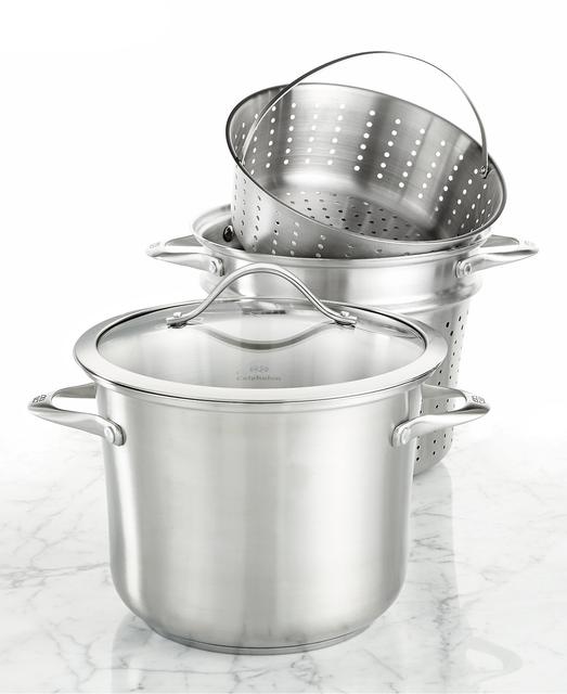 Calphalon Contemporary Stainless Steel 8-Qt. Covered Multi-Pot with Strainer & Steamer Inserts