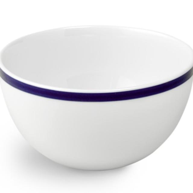 Brasserie Blue-Banded Porcelain Cereal Bowls, set of 4